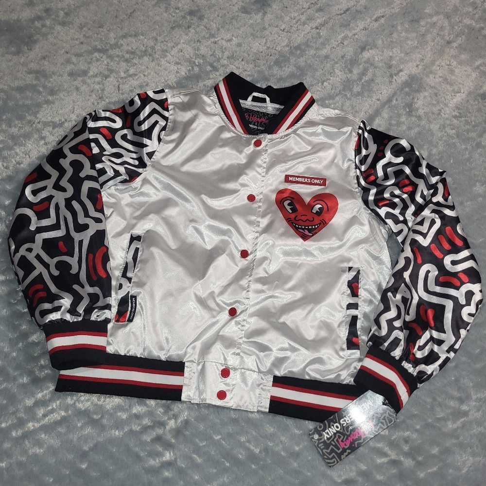 Keith Haring x Members Only Windbomber Jacket L windbreaker bomber NWT - Picture 2 of 6